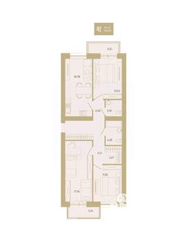 4-к квартира, вторичка, 89м2, 4/17 этаж