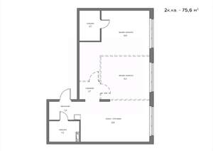 2-к квартира, вторичка, 76м2, 10/21 этаж