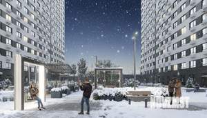 3-к квартира, строящийся дом, 76м2, 15/17 этаж