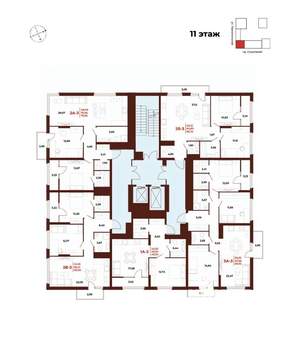 2-к квартира, вторичка, 77м2, 11/18 этаж