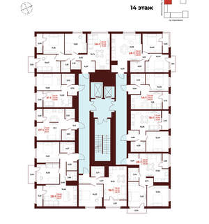 3-к квартира, вторичка, 71м2, 14/18 этаж
