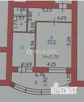 1-к квартира, вторичка, 56м2, 6/15 этаж
