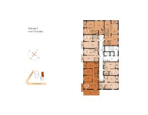 1-к квартира, вторичка, 43м2, 12/18 этаж