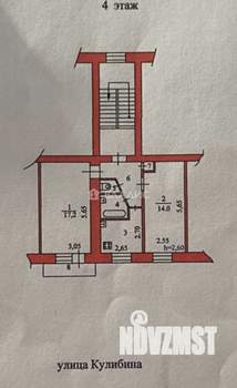 2-к квартира, вторичка, 46м2, 4/5 этаж