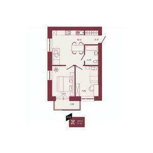 3-к квартира, вторичка, 51м2, 4/17 этаж