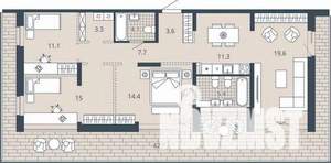 3-к квартира, вторичка, 117м2, 13/23 этаж