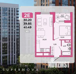 2-к квартира, вторичка, 41м2, 17/20 этаж