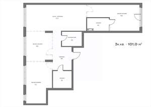 3-к квартира, вторичка, 101м2, 8/21 этаж