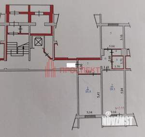 2-к квартира, вторичка, 57м2, 1/10 этаж