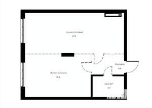 1-к квартира, вторичка, 56м2, 19/23 этаж