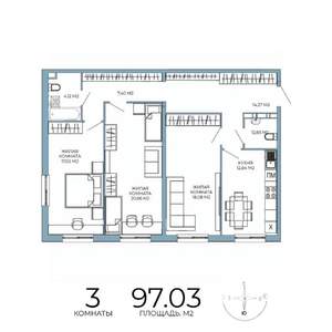 3-к квартира, вторичка, 97м2, 5/18 этаж
