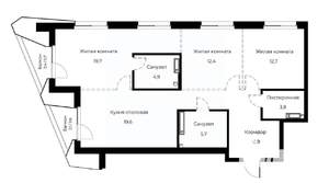 3-к квартира, вторичка, 93м2, 3/23 этаж