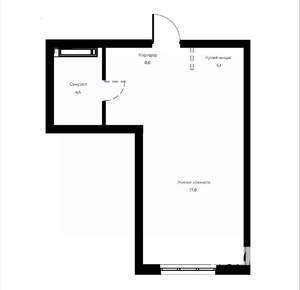 Студия квартира, вторичка, 36м2, 3/23 этаж