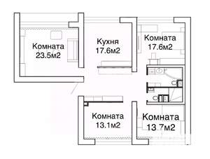 3-к квартира, вторичка, 121м2, 2/5 этаж