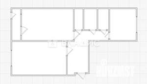 2-к квартира, вторичка, 53м2, 1/9 этаж