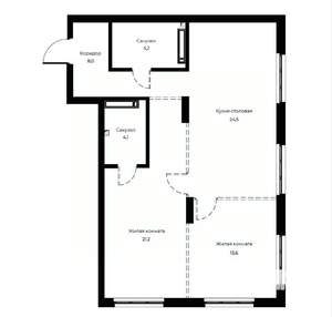 2-к квартира, вторичка, 77м2, 4/23 этаж