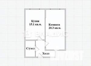 1-к квартира, вторичка, 47м2, 4/17 этаж