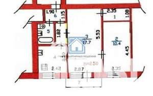 2-к квартира, вторичка, 41м2, 2/5 этаж