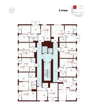 3-к квартира, вторичка, 71м2, 3/18 этаж