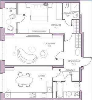 2-к квартира, строящийся дом, 74м2, 12/16 этаж