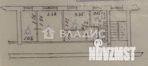 3-к квартира, вторичка, 43м2, 2/5 этаж