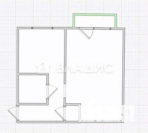 1-к квартира, вторичка, 31м2, 4/5 этаж