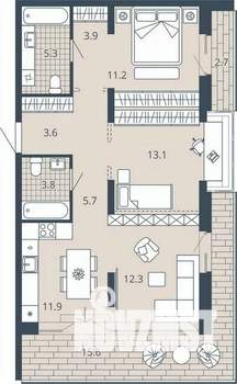 2-к квартира, вторичка, 81м2, 10/23 этаж