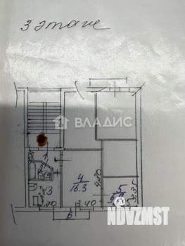 2-к квартира, вторичка, 36м2, 3/5 этаж
