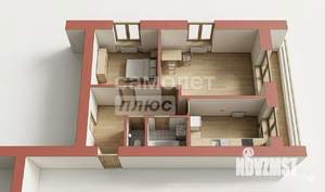 2-к квартира, вторичка, 49м2, 2/2 этаж