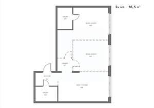 2-к квартира, вторичка, 76м2, 15/21 этаж