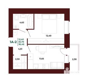 1-к квартира, вторичка, 36м2, 6/17 этаж