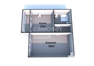 1-к квартира, вторичка, 42м2, 12/14 этаж