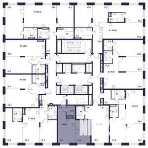1-к квартира, вторичка, 41м2, 18/23 этаж