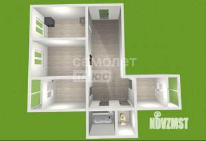 3-к квартира, вторичка, 65м2, 7/9 этаж