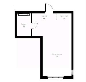 Студия квартира, вторичка, 36м2, 18/23 этаж