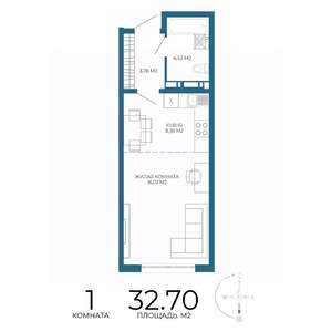 1-к квартира, вторичка, 33м2, 10/17 этаж