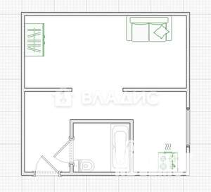 1-к квартира, вторичка, 30м2, 3/5 этаж