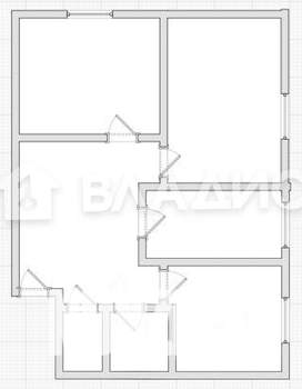 3-к квартира, вторичка, 53м2, 1/2 этаж