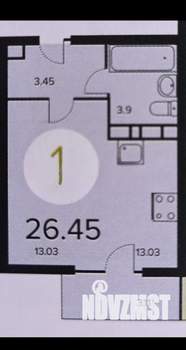 Студия квартира, вторичка, 26м2, 11/17 этаж