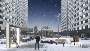 3-к квартира, строящийся дом, 76м2, 17/17 этаж