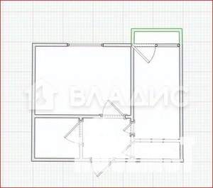 1-к квартира, вторичка, 36м2, 9/9 этаж