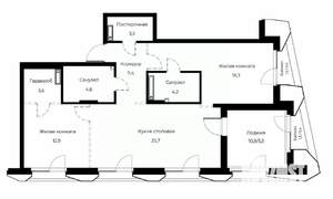 2-к квартира, вторичка, 86м2, 7/23 этаж