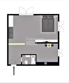 1-к квартира, вторичка, 32м2, 2/5 этаж