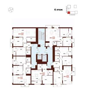 2-к квартира, вторичка, 76м2, 6/18 этаж
