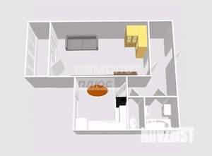 1-к квартира, вторичка, 41м2, 8/10 этаж