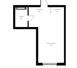 Студия квартира, вторичка, 36м2, 14/23 этаж