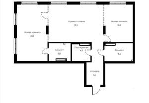 3-к квартира, вторичка, 101м2, 5/23 этаж