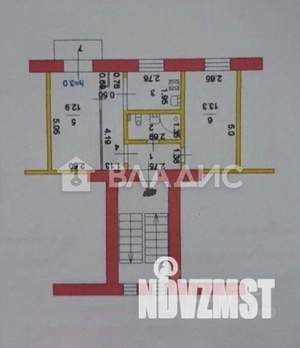 2-к квартира, вторичка, 44м2, 4/4 этаж