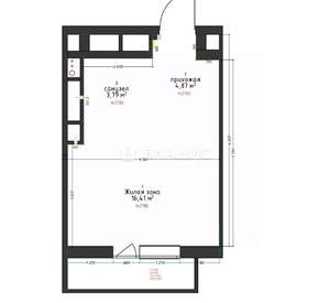 1-к квартира, вторичка, 28м2, 9/17 этаж