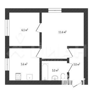 2-к квартира, вторичка, 29м2, 8/9 этаж